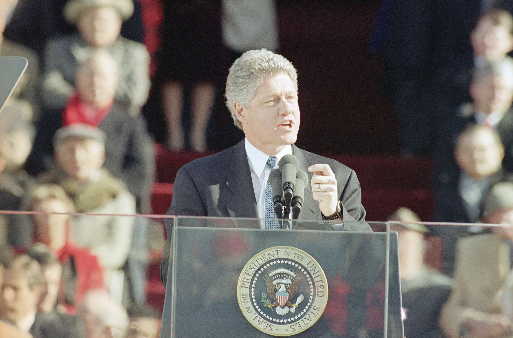 1993: Gives first inaugural address